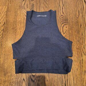 Outdoor Voices Slit Back Cropped Top Sports Bra